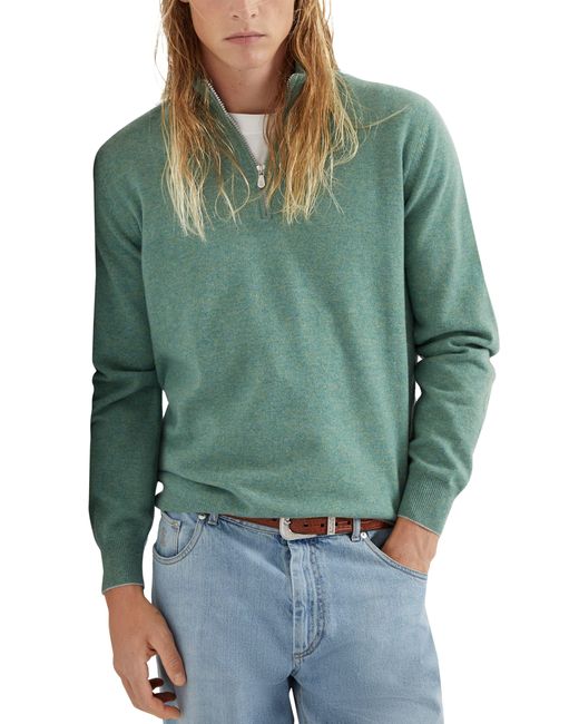Brunello Cucinelli Green Cashmere Sweater for men