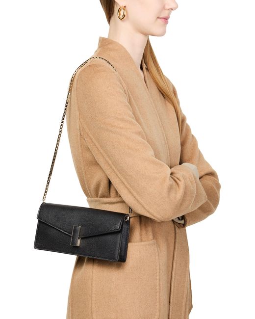 Valextra Black Iside Pouch With Chain