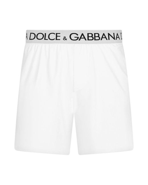 Dolce & Gabbana White Two-Way Stretch Cotton Boxer Shorts for men