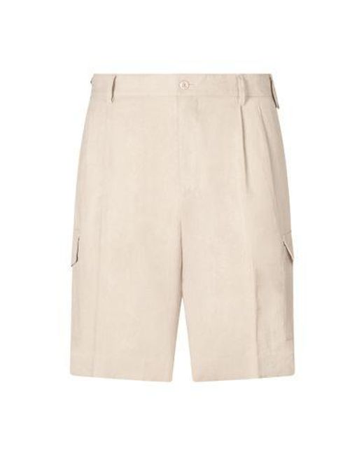 Dolce & Gabbana Natural Bermuda Cargo Shorts for men