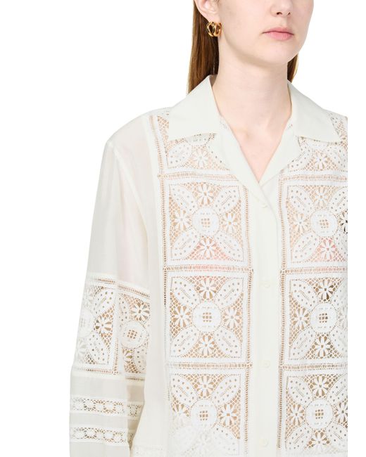 Loewe White Hemd Aus Baumwolle Und Seide