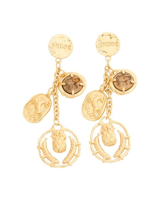 Chloé Metallic Ohrringe Medals