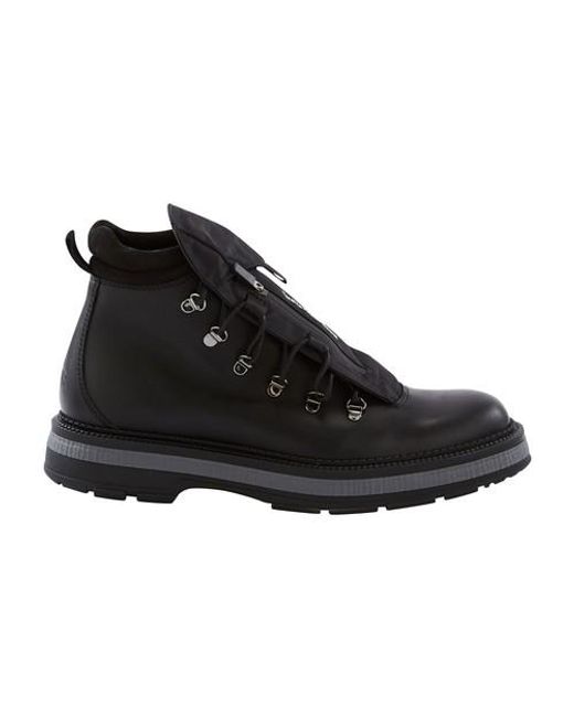 Dior Black Worker Hiking Calfskin Boots for men