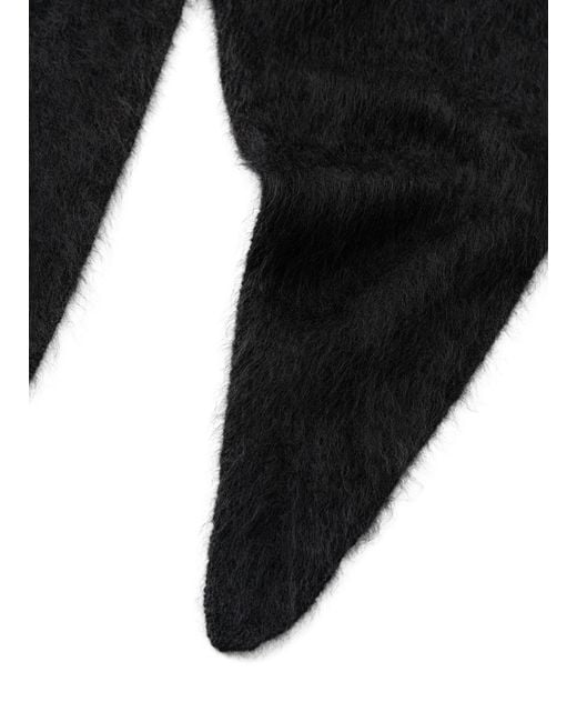 Soft Goat Black Brushed Scarf