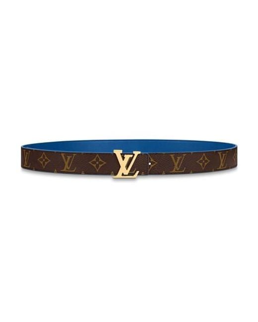 Louis Vuitton Blue Lv Escale Lv Initiales 30mm Reversible Belt
