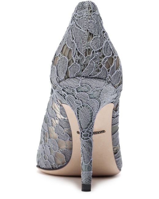 Dolce & Gabbana Gray Taormina Lace With Crystals Pumps