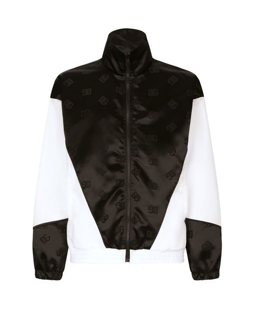 Dolce & Gabbana Jacke aus Nylon-Jacquard mit Reißverschluss in Black für Herren
