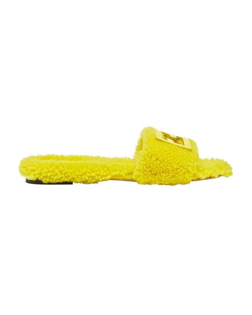 Fendi Yellow Baguette Sandals