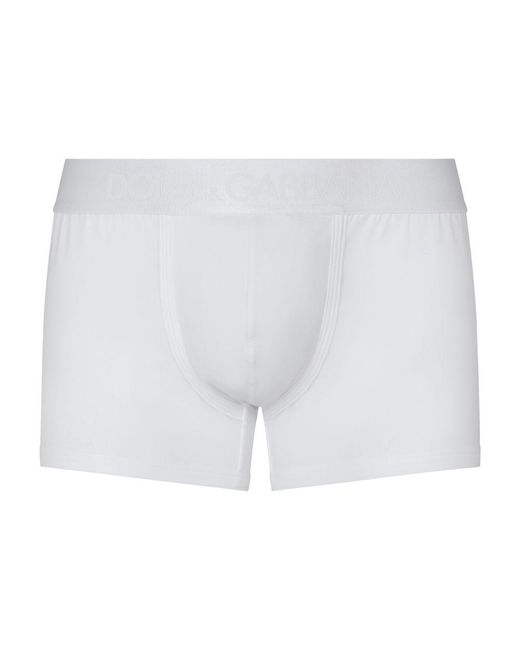 Dolce & Gabbana White Bi-Elastic Jersey Regular Boxers for men
