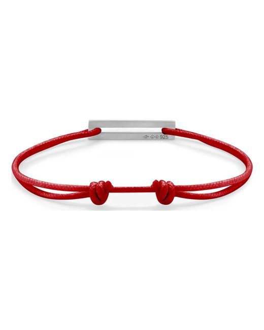 Le Gramme Red Sterling Silver Cord Bracelet 1,7g for men