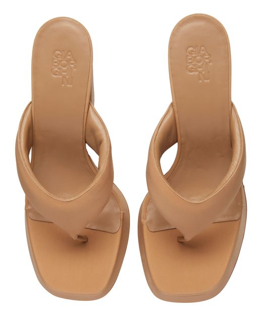 GIA COUTURE White Neoprene High-Heeled Sandals