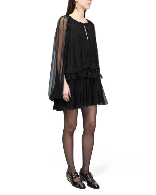 Mini Robe Cape Chloé en coloris Black