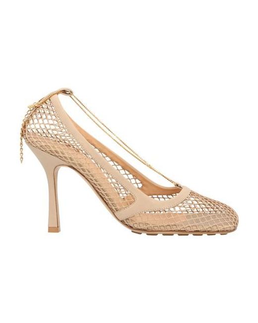 Discounts Outlet Online Wholesale Bottega Veneta Leather Stretch Pumps In Beige Natural Sales Online Codes Www Blogdigitalsignage Com