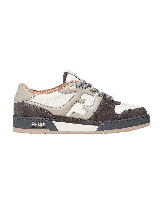 Fendi Gray Match Sneakers for men