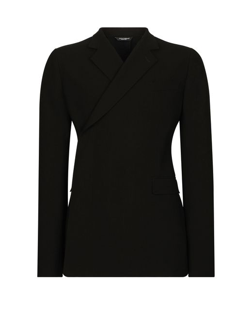 Veste en laine stretch à double boutonnage Dolce & Gabbana pour homme en coloris Black