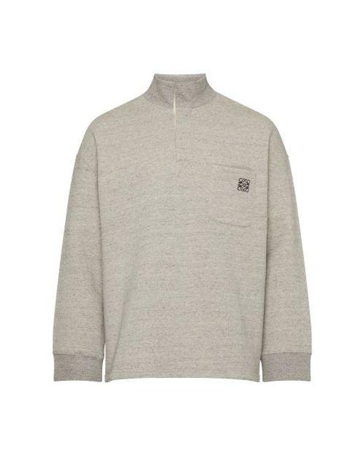 Loewe Gray High Neck Sweatshirt for men