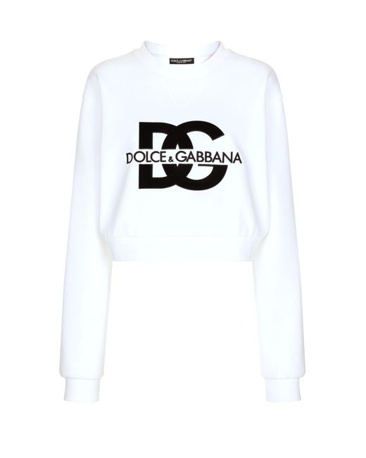 Dolce & Gabbana White Jersey Sweatshirt