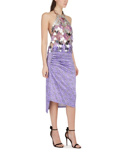 Rabanne Purple Midi Skirt