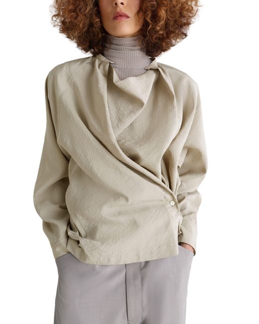 Lemaire Natural Langarm-Top Mit Twist