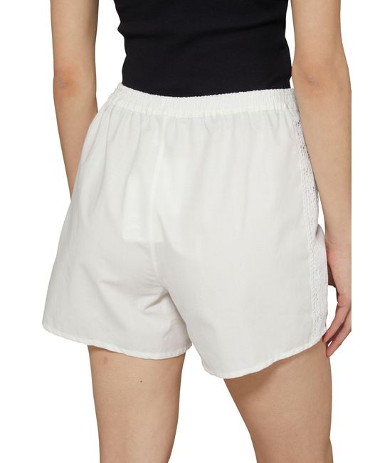 MARINE SERRE White Shorts aus Haushaltsleinen Regenerated