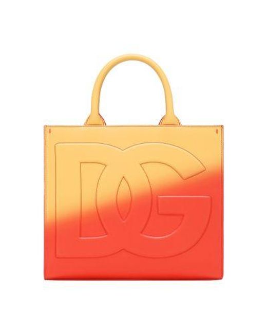 Dolce & Gabbana Orange Small Dg Daily Shopper