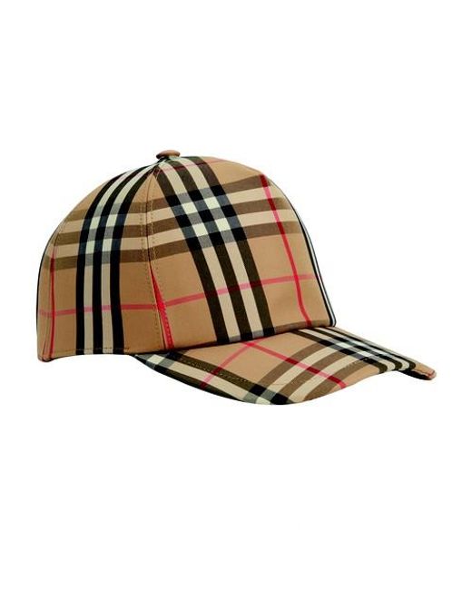Burberry Check Pattern Trucker Cap for Men - Lyst