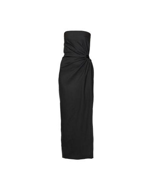 Max Mara Black Drapiertes Bustierkleid Silvia