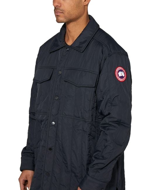 Canada Goose Blue Carlyle Quilted Shirt Jacket for men