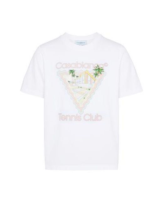 Casablancabrand White Maison De Reve Printed T-Shirt for men