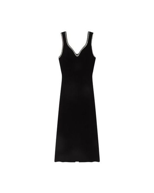 Maje Black Knitted Maxi Dress