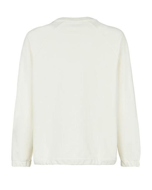 Fendi White Regular-Fit Crew-Neck Sweatshirt for men