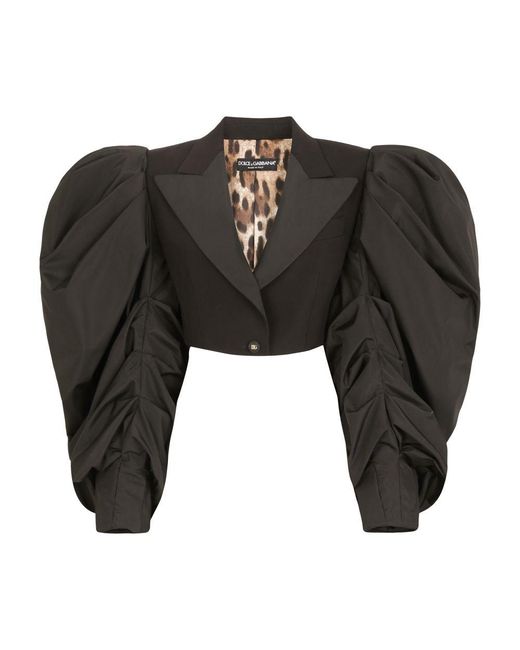 Dolce & Gabbana Black Wool Poplin Jacket