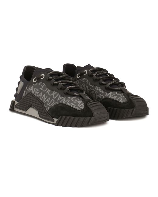Dolce & Gabbana Beschichtete Jacquard-Sneakers NS1 in Black für Herren