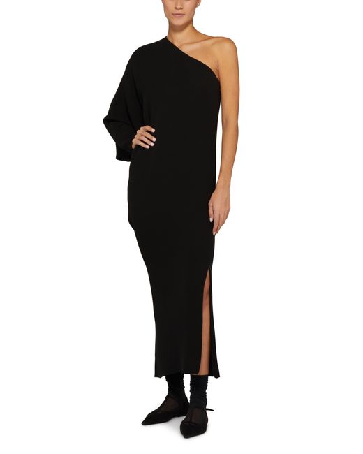 The Row Black Mono-Sleeve Dress