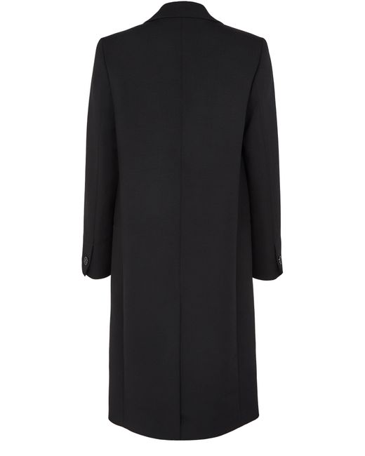 Totême Black Klassischer Taillierter Wollmantel