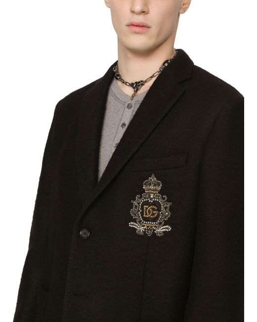 Dolce & Gabbana Black Stretch Jersey Jacket for men