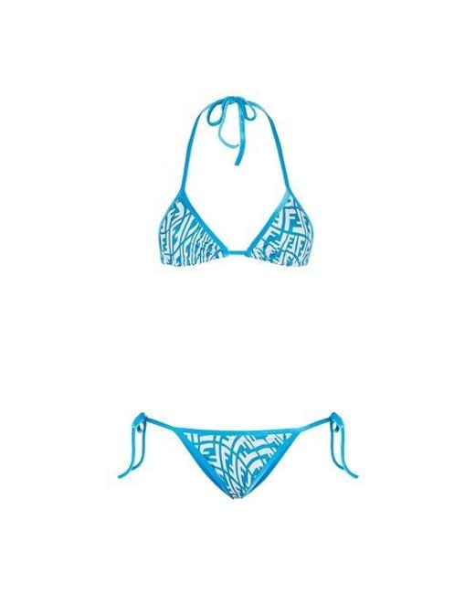 Fendi Blue Lycra® Bikini