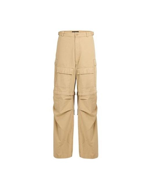 Balenciaga Natural Large Cargo Pants for men