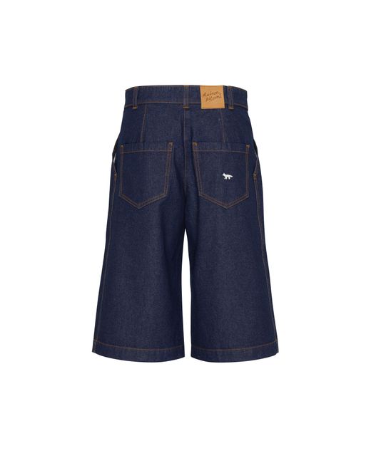 Maison Kitsuné Blue Denim Shorts