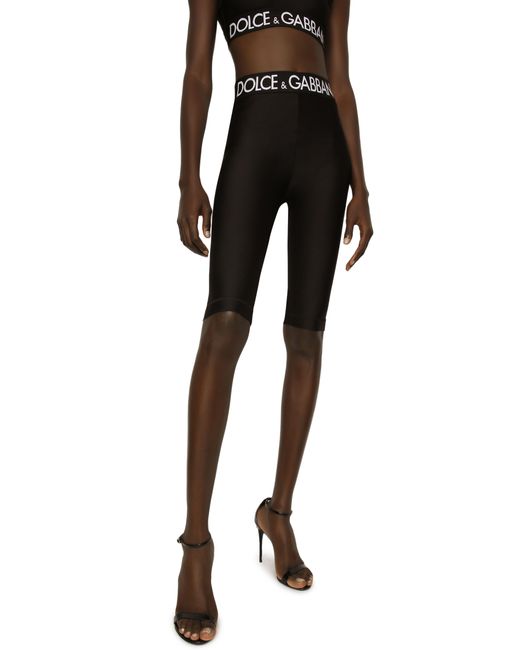 Dolce & Gabbana Black Spandex Jersey Cycling Shorts