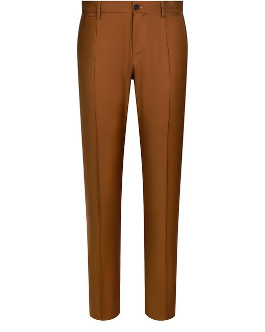 Dolce & Gabbana Brown Tailored Virgin Wool Pants for men