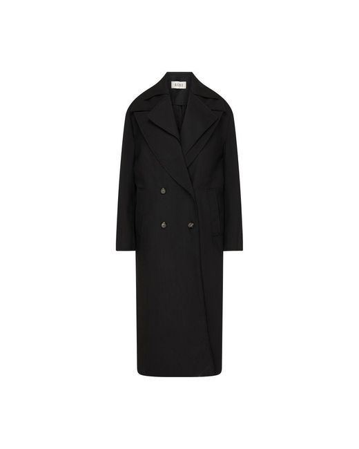 Rohe Black Double-Breasted Long Coat