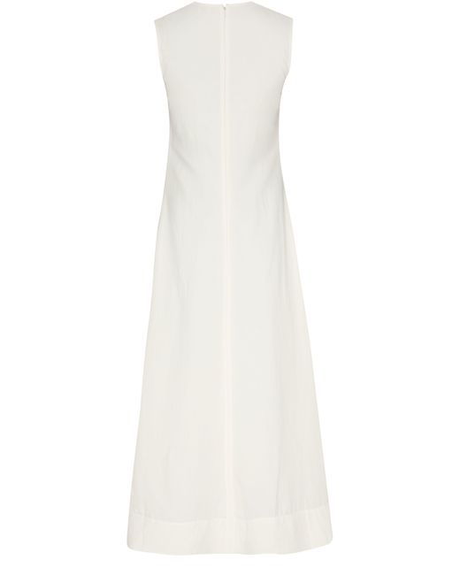 Totême  White Kleid mit V-Ausschnitt