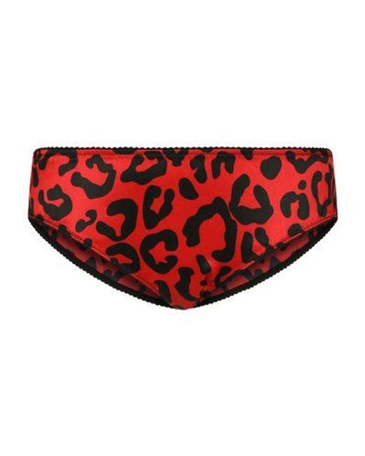 Dolce & Gabbana Red Satin Panties