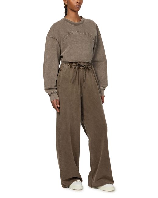 Acne Brown Hose Mit Weitem Bein