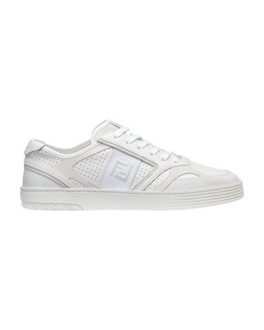 Fendi White Lace-up Sneakers for men