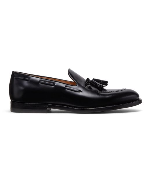 Brunello Cucinelli Black Loafers In Aged Calfskin for men