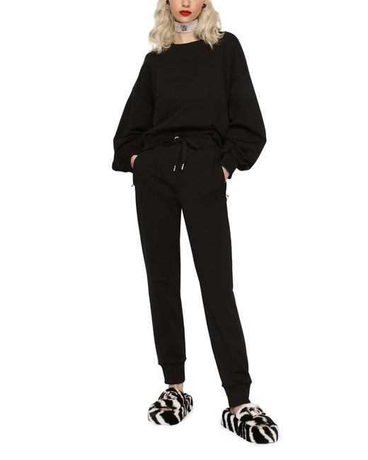 Dolce & Gabbana Black Jersey Jogging Pants