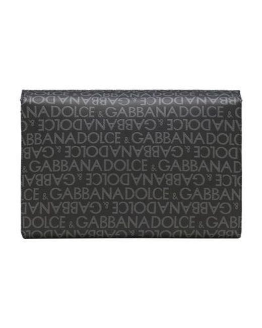 Dolce & Gabbana Black Jacquard Shoulder Bag for men
