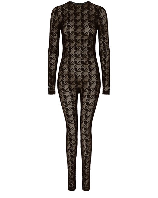 Dolce & Gabbana Black Jumpsuit aus Spitze